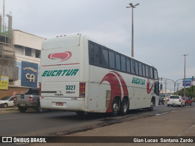 Eucatur - Empresa União Cascavel de Transportes e Turismo 3327 na cidade de Ji-Paraná, Rondônia, Brasil, por Gian Lucas  Santana Zardo. ID da foto: 6228793.