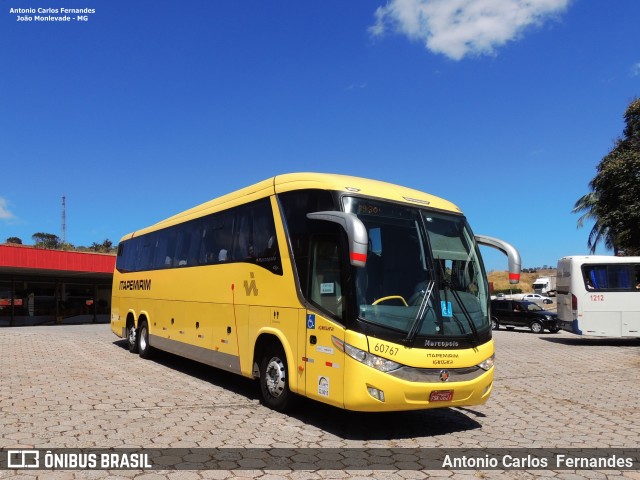 Viação Itapemirim 60767 na cidade de João Monlevade, Minas Gerais, Brasil, por Antonio Carlos Fernandes. Número da foto: #6228122.