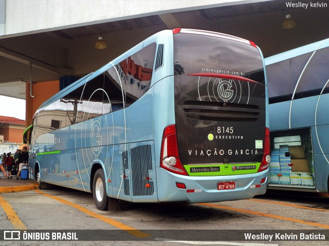 Viação Garcia 8145 na cidade de Sorocaba, São Paulo, Brasil, por Weslley Kelvin Batista. ID da foto: 6230628.