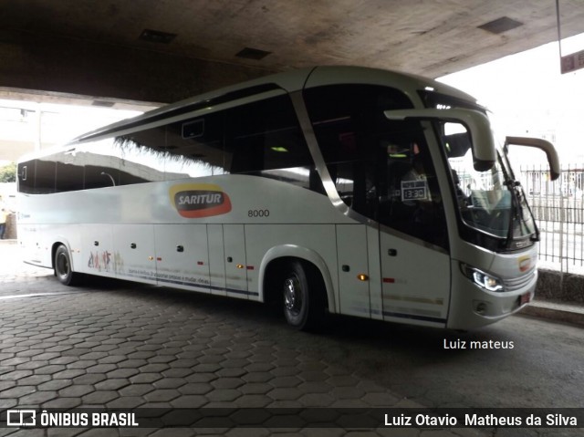 Saritur - Santa Rita Transporte Urbano e Rodoviário 8000 na cidade de Belo Horizonte, Minas Gerais, Brasil, por Luiz Otavio Matheus da Silva. Número da foto: #6231194.
