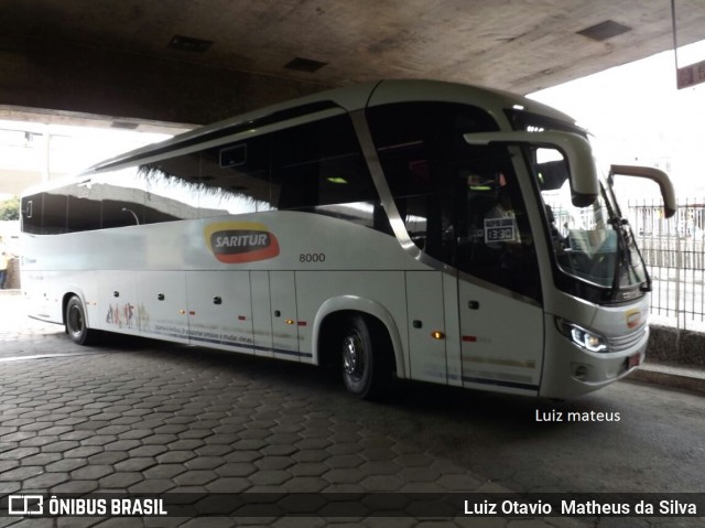 Saritur - Santa Rita Transporte Urbano e Rodoviário 8000 na cidade de Belo Horizonte, Minas Gerais, Brasil, por Luiz Otavio Matheus da Silva. ID da foto: 6231194.