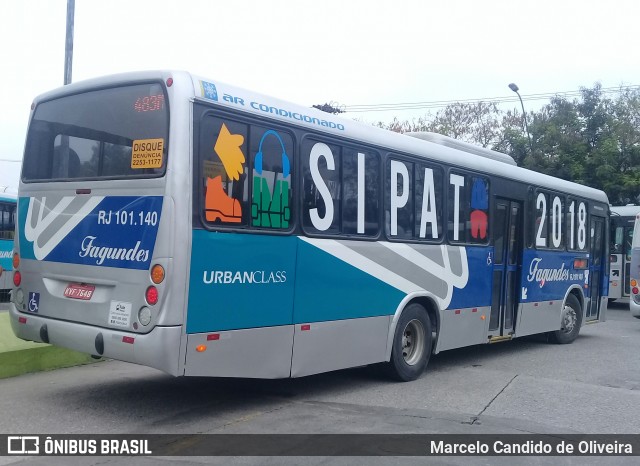 Auto Ônibus Fagundes RJ 101.140 na cidade de Niterói, Rio de Janeiro, Brasil, por Marcelo Candido de Oliveira. Número da foto: #6196703.