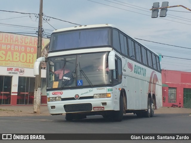 Eucatur - Empresa União Cascavel de Transportes e Turismo 3334 na cidade de Ji-Paraná, Rondônia, Brasil, por Gian Lucas  Santana Zardo. ID da foto: 6232011.