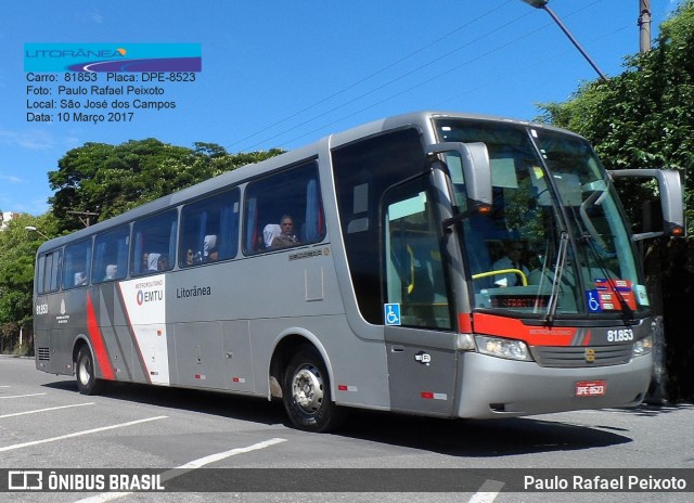 Litorânea Transportes Coletivos 81.853 na cidade de São José dos Campos, São Paulo, Brasil, por Paulo Rafael Peixoto. Número da foto: #6232454.