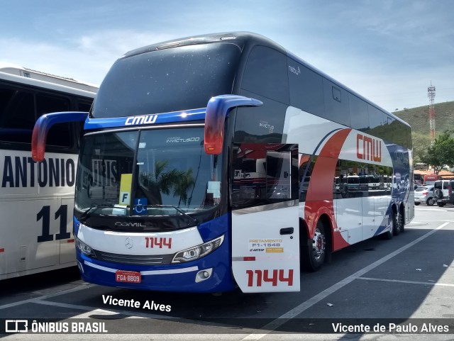 CMW Transportes 1144 na cidade de Aparecida, São Paulo, Brasil, por Vicente de Paulo Alves. ID da foto: 6234284.