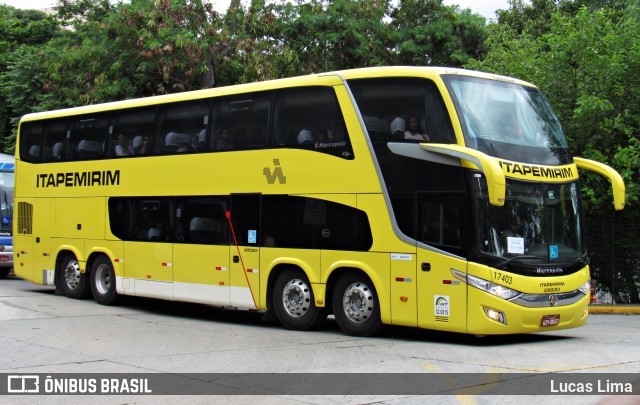 Viação Itapemirim 17403 na cidade de São Paulo, São Paulo, Brasil, por Lucas Lima. Número da foto: #6238164.