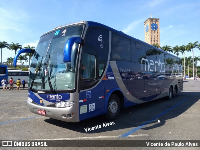 Manto Azul Turismo 2603 na cidade de Aparecida, São Paulo, Brasil, por Vicente de Paulo Alves. Número da foto: #6236476.