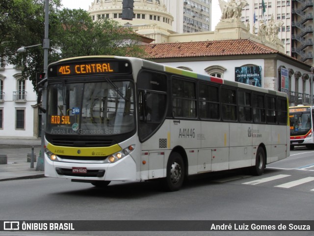 Real Auto Ônibus A41446 na cidade de Rio de Janeiro, Rio de Janeiro, Brasil, por André Luiz Gomes de Souza. ID da foto: 6239301.