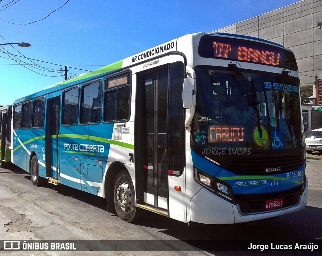 Viação Ponte Coberta RJ 190.083 na cidade de Rio de Janeiro, Rio de Janeiro, Brasil, por Jorge Lucas Araújo. Número da foto: #6239256.