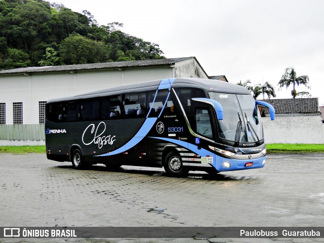 Empresa de Ônibus Nossa Senhora da Penha 53031 na cidade de Guaratuba, Paraná, Brasil, por Paulobuss  Guaratuba. ID da foto: 6239735.