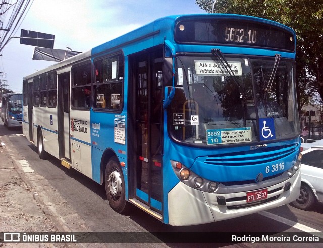 Viação Paratodos > São Jorge > Metropolitana São Paulo > Mobibrasil 6 3816 na cidade de São Paulo, São Paulo, Brasil, por Rodrigo Moreira Correia. ID da foto: 6239919.