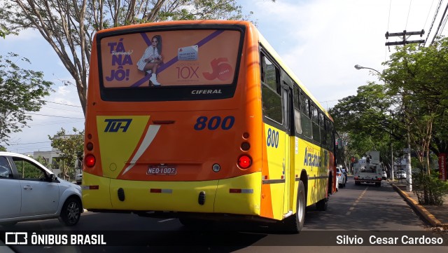 TUA - Transportes Urbanos Araçatuba 800 na cidade de Araçatuba, São Paulo, Brasil, por Silvio  Cesar Cardoso. ID da foto: 6243048.