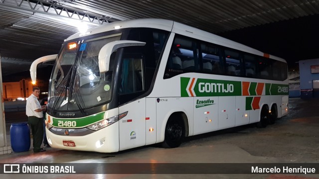 Empresa Gontijo de Transportes 21480 na cidade de Teófilo Otoni, Minas Gerais, Brasil, por Marcelo Henrique. Número da foto: #6244844.
