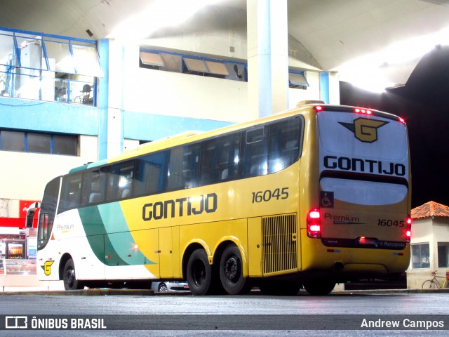 Empresa Gontijo de Transportes 16045 na cidade de Montes Claros, Minas Gerais, Brasil, por Andrew Campos. ID da foto: 6242099.