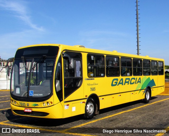 Viação Garcia 7685 na cidade de Londrina, Paraná, Brasil, por Diego Henrique. ID da foto: 6244813.