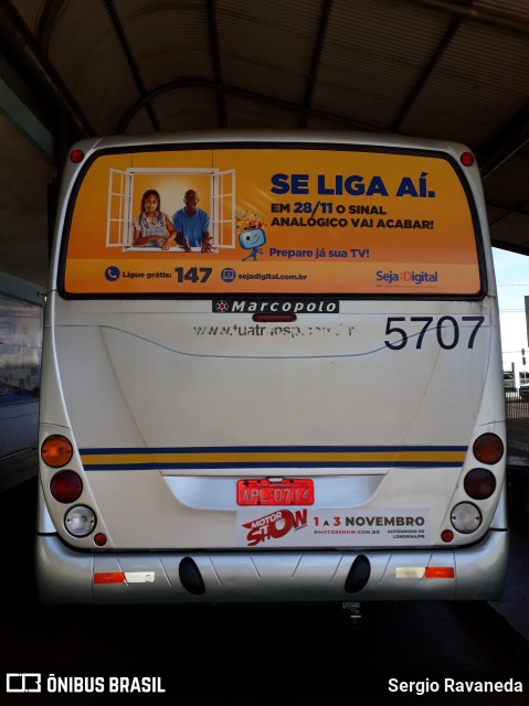 TUA - Transporte Urbano Arapongas 5707 na cidade de Arapongas, Paraná, Brasil, por Sergio Ravaneda. Número da foto: #6246070.