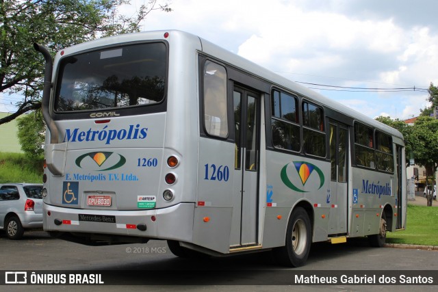 Expresso Metrópolis Transportes e Viagens 1260 na cidade de Jaguariúna, São Paulo, Brasil, por Matheus Gabriel dos Santos. Número da foto: #6246731.