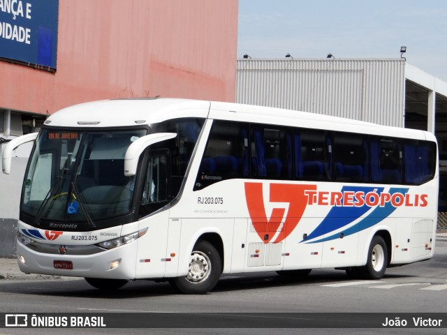 Viação Teresópolis RJ 203.075 na cidade de Rio de Janeiro, Rio de Janeiro, Brasil, por João Victor. ID da foto: 6246343.