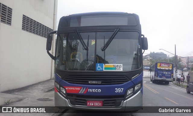 Trans Bus Transportes Coletivos 397 na cidade de São Bernardo do Campo, São Paulo, Brasil, por Gabriel Garves. ID da foto: 6248294.