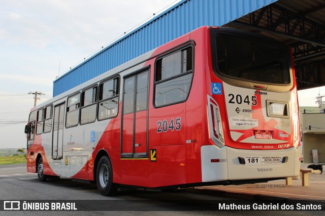 Itajaí Transportes Coletivos 2045 na cidade de Campinas, São Paulo, Brasil, por Matheus Gabriel dos Santos. ID da foto: 6246924.