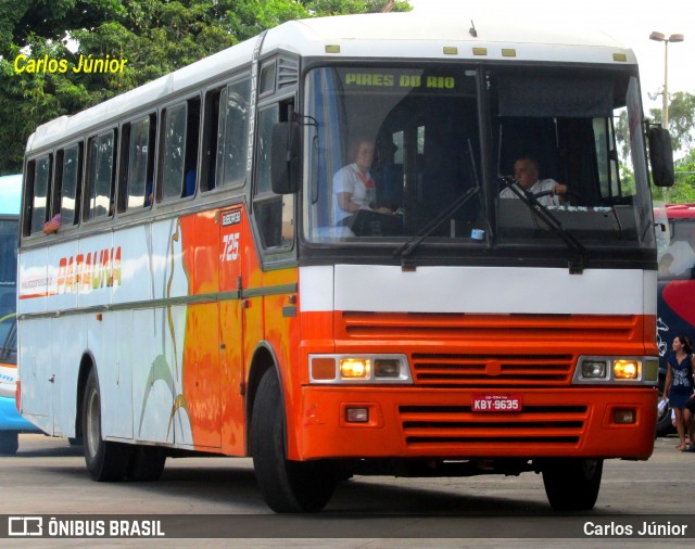 Viação Paraúna 725 na cidade de Goiânia, Goiás, Brasil, por Carlos Júnior. ID da foto: 6247455.