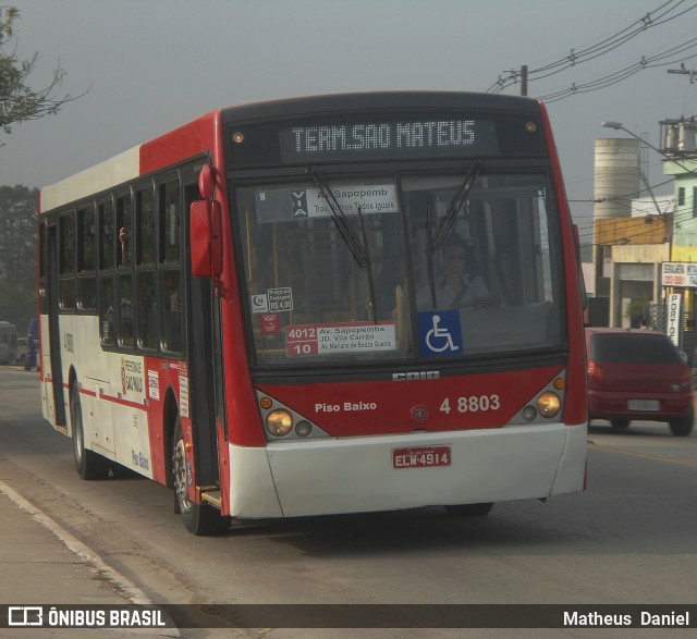 Express Transportes Urbanos Ltda 4 8803 na cidade de São Paulo, São Paulo, Brasil, por Matheus  Daniel. ID da foto: 6249212.