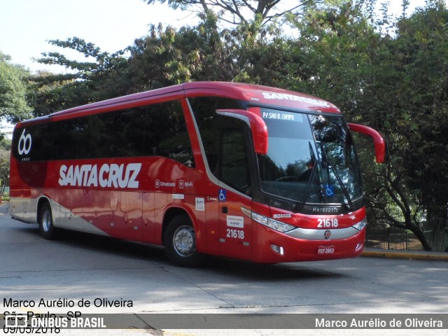 Viação Santa Cruz 21618 na cidade de São Paulo, São Paulo, Brasil, por Marco Aurélio de Oliveira. Número da foto: #6250583.