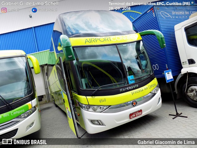 Expresso Princesa dos Campos 6540 na cidade de Curitiba, Paraná, Brasil, por Gabriel Giacomin de Lima. Número da foto: #6250289.