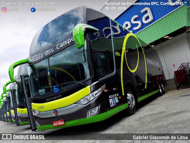 Expresso Princesa dos Campos 6898 na cidade de Curitiba, Paraná, Brasil, por Gabriel Giacomin de Lima. Número da foto: #6250260.