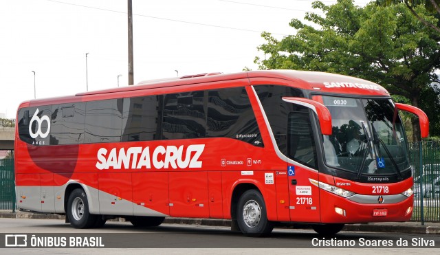 Viação Santa Cruz 21718 na cidade de São Paulo, São Paulo, Brasil, por Cristiano Soares da Silva. Número da foto: #6251532.