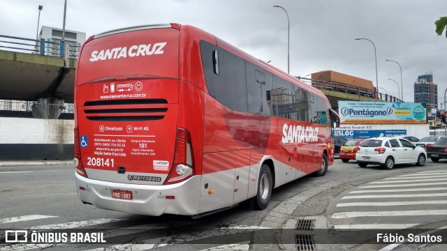 Viação Santa Cruz 208141 na cidade de Santo André, São Paulo, Brasil, por Fábio Santos. ID da foto: 6251862.