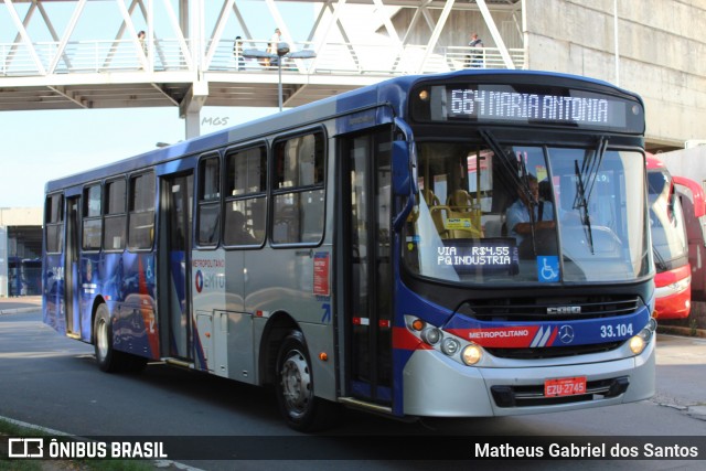 Auto Viação Ouro Verde 33.104 na cidade de Campinas, São Paulo, Brasil, por Matheus Gabriel dos Santos. ID da foto: 6198316.