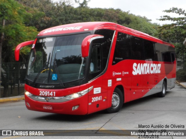 Viação Santa Cruz 209141 na cidade de São Paulo, São Paulo, Brasil, por Marco Aurélio de Oliveira. Número da foto: #6252569.