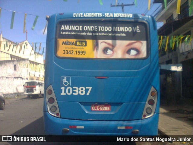 Concessionária Salvador Norte - CSN Transportes 10387 na cidade de Salvador, Bahia, Brasil, por Mario dos Santos Nogueira Junior. Número da foto: #6253762.