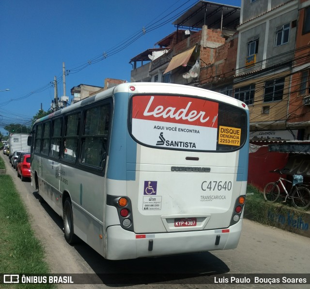 Viação Redentor C47640 na cidade de Rio de Janeiro, Rio de Janeiro, Brasil, por Luis Paulo  Bouças Soares. Número da foto: #6253998.