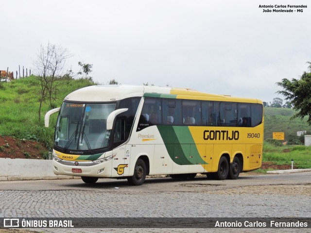 Empresa Gontijo de Transportes 19040 na cidade de João Monlevade, Minas Gerais, Brasil, por Antonio Carlos Fernandes. ID da foto: 6254472.