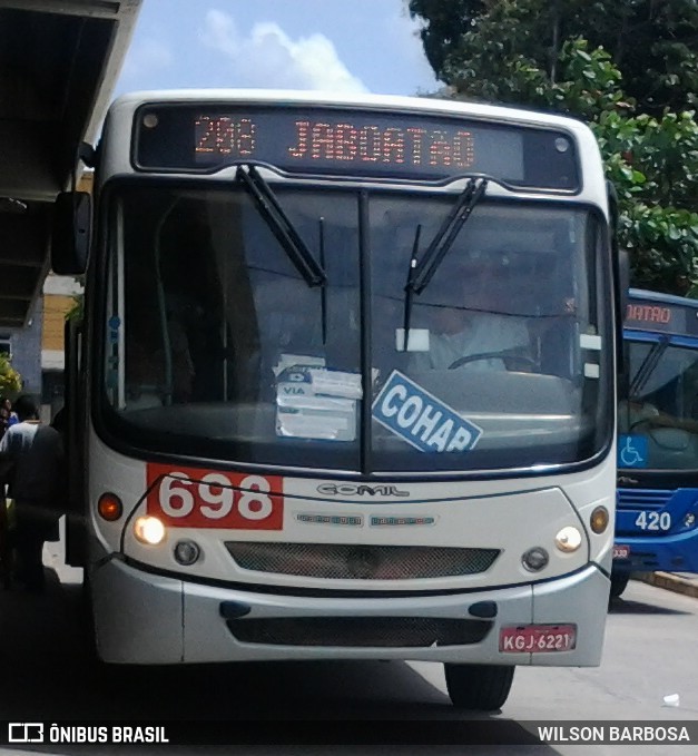 Borborema Imperial Transportes 698 na cidade de Jaboatão dos Guararapes, Pernambuco, Brasil, por WILSON BARBOSA. ID da foto: 6199593.