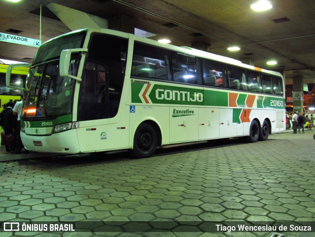 Empresa Gontijo de Transportes 20160 na cidade de Belo Horizonte, Minas Gerais, Brasil, por Tiago Wenceslau de Souza. ID da foto: 6199941.