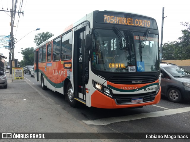 Linave Transportes RJ 146.010 na cidade de Mesquita, Rio de Janeiro, Brasil, por Fabiano Magalhaes. Número da foto: #6200544.