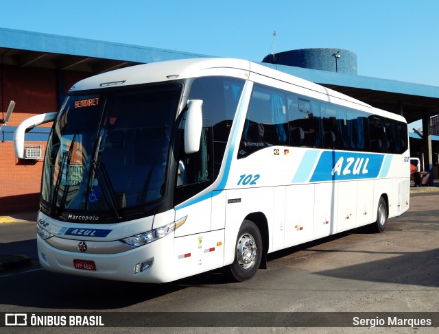 Expresso Azul 102 na cidade de Porto Alegre, Rio Grande do Sul, Brasil, por Sergio Marques . Número da foto: #6200420.