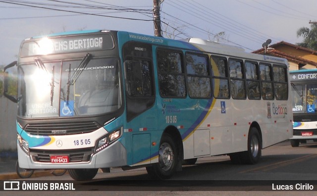 Viação Bertioga 18505 na cidade de Bertioga, São Paulo, Brasil, por Lucas Cirilo. Número da foto: #6200309.