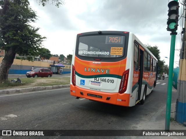 Linave Transportes RJ 146.010 na cidade de Mesquita, Rio de Janeiro, Brasil, por Fabiano Magalhaes. Número da foto: #6200550.