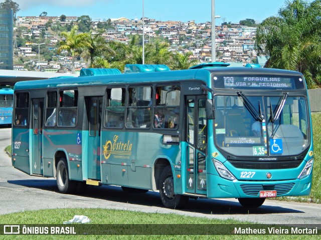 Transporte Coletivo Estrela 1227 na cidade de Florianópolis, Santa Catarina, Brasil, por Matheus Vieira Mortari. Número da foto: #6200051.