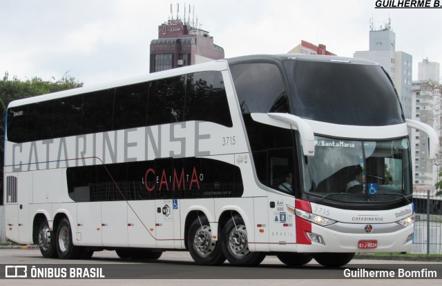 Auto Viação Catarinense 3715 na cidade de Curitiba, Paraná, Brasil, por Guilherme Bomfim. ID da foto: 6199251.