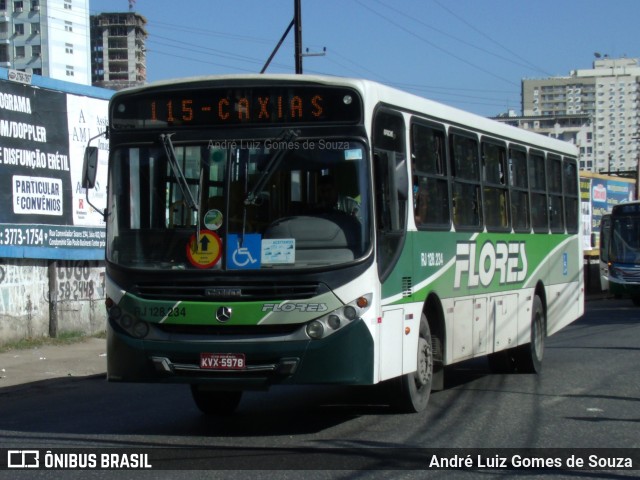 Transportes Flores RJ 128.234 na cidade de Nova Iguaçu, Rio de Janeiro, Brasil, por André Luiz Gomes de Souza. Número da foto: #6201710.
