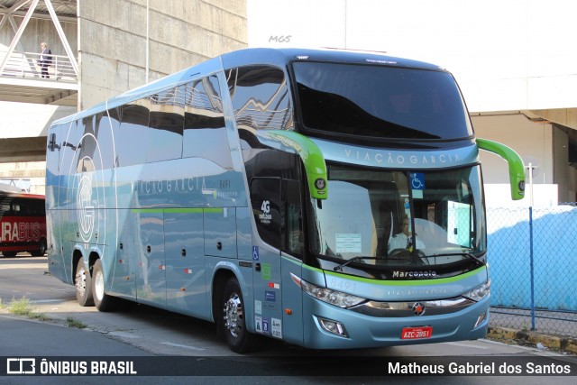 Viação Garcia 8491 na cidade de Campinas, São Paulo, Brasil, por Matheus Gabriel dos Santos. ID da foto: 6202071.