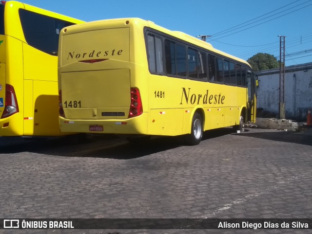 Viação Nordeste 1481 na cidade de Natal, Rio Grande do Norte, Brasil, por Alison Diego Dias da Silva. Número da foto: #6203975.