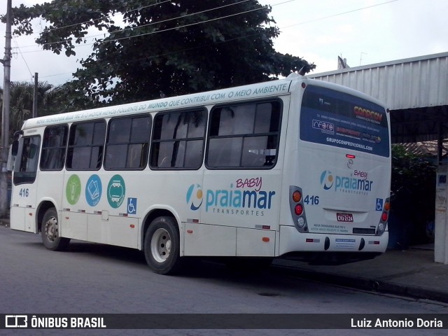 Praiamar Transportes 416 na cidade de Caraguatatuba, São Paulo, Brasil, por Luiz Antonio Doria. ID da foto: 6204940.