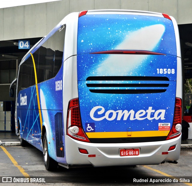 Viação Cometa 18508 na cidade de Mogi das Cruzes, São Paulo, Brasil, por Rudnei Aparecido da Silva. Número da foto: #6203783.