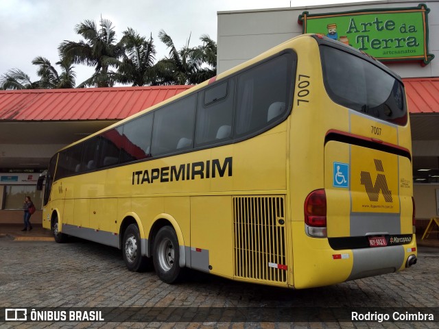 Viação Itapemirim 7007 na cidade de Registro, São Paulo, Brasil, por Rodrigo Coimbra. ID da foto: 6203842.